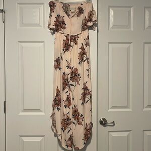 Saltwater Luxe Pink Floral Jumpsuit size xs